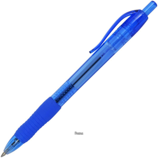 Gelové transparentně modré pero s potiskem loga 1 barvou, balení 500 ks