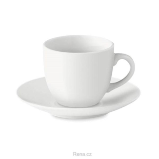 Porcelánový kávový šálek s podšálkem, 80 ml, 1 ks