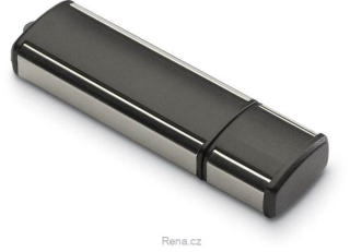 Lineaflash černo-stříbrný USB disk s uzávěrem 8GB, 100 ks, vlastní potisk