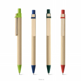 Kuličkové pero kraftového papíru, dřevěný klip, barva dle výběru