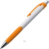 Kuličkové pero Rena s oranžovým klipem