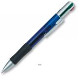 Transparentní modré čtyřbarevné kuličkové pero