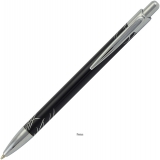 Černé kovové kul. pero LUX se stříbrným zdobením, odběr po 50 ks
