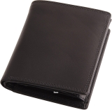 Pánská černá kožená peněženka - na výšku