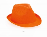 Oranžový textilní unisex klobouk