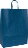 Papírová taška modrá 18x8x25 cm, kroucená šňůra