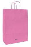 Papírová taška růžová 32x13x28 cm, kroucená šňůra