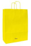 Papírová taška žlutá 32x13x28 cm, kroucená šňůra