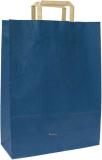 Papírová taška 26x11x38 cm, ploché držadlo,modrá