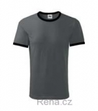 Unisex / dětské triko Adler Infinity tmavá břidlice - dark grey s černým lemem