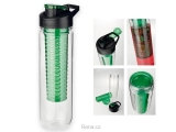 FRUITER plastová sportovní láhev s infuzérem, 900 ml, zelená