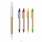 Kuličkové pero kraftového papíru, plastový klip, barva dle výběru