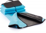 Světle modrá fleecová pikniková deka