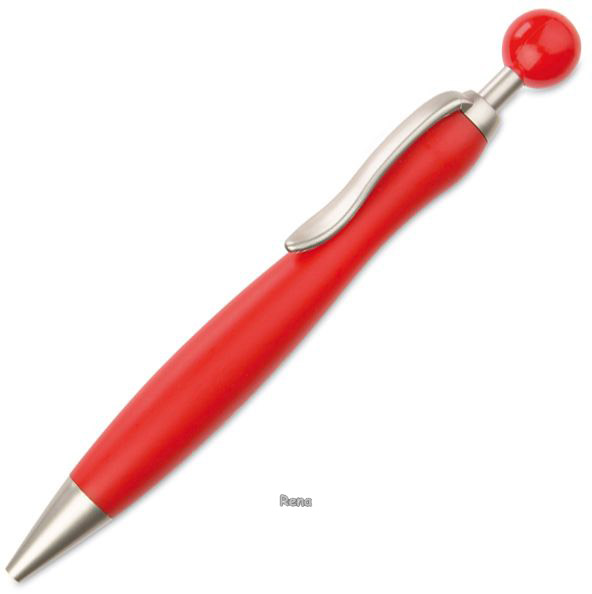 Červené kuličkové pero Fany s kuličkou