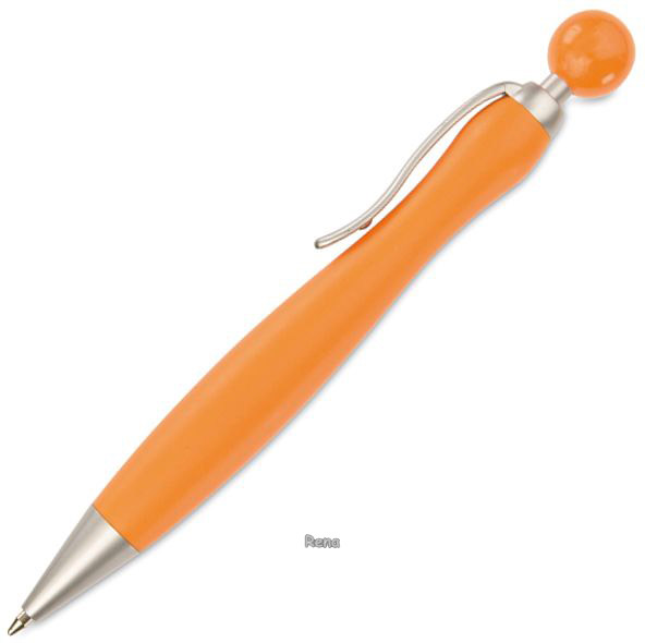 Oranžové kuličkové pero Fany s kuličkou