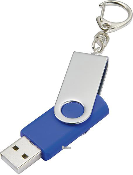 Twister stříbrno-modrý USB flash disk,přívěsek 4GB