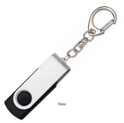 Twister stříbr-černý USB flash disk,přívěsek, 16GB