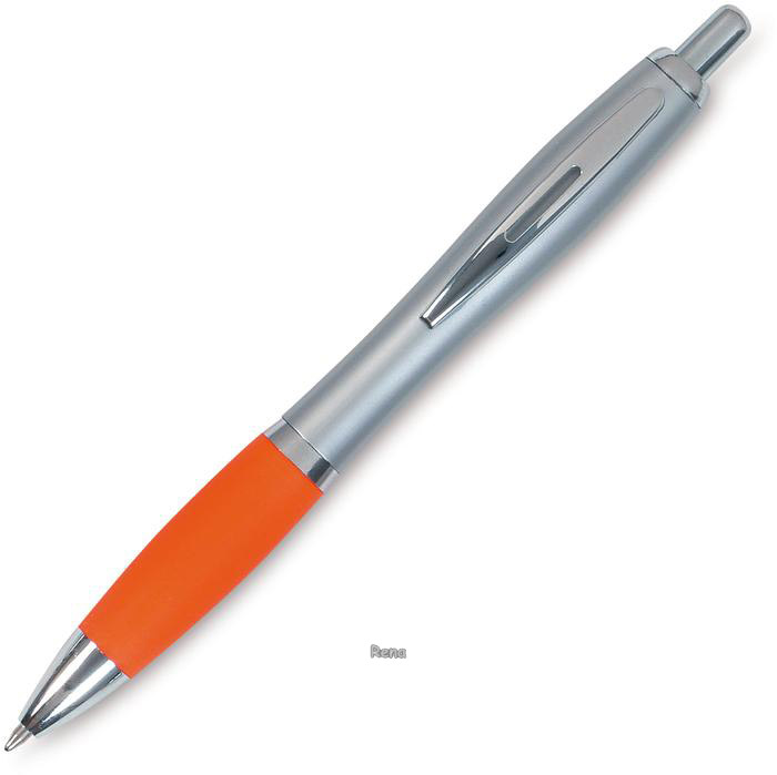 Oranžovo-stříbrné kuličkové pero OKAY