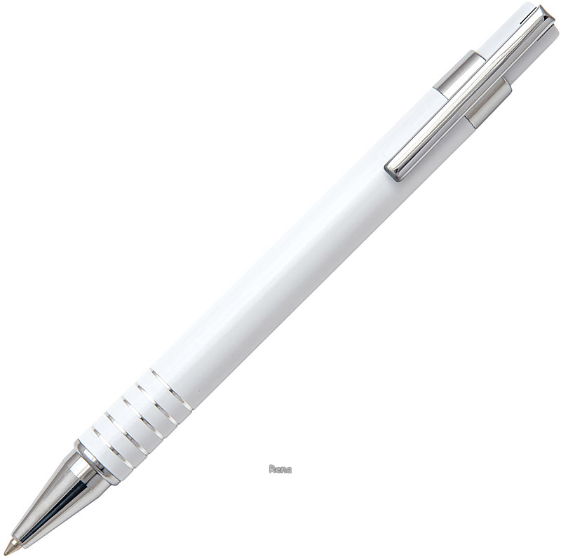 Bílé hliníkové kuličkové pero ELEN