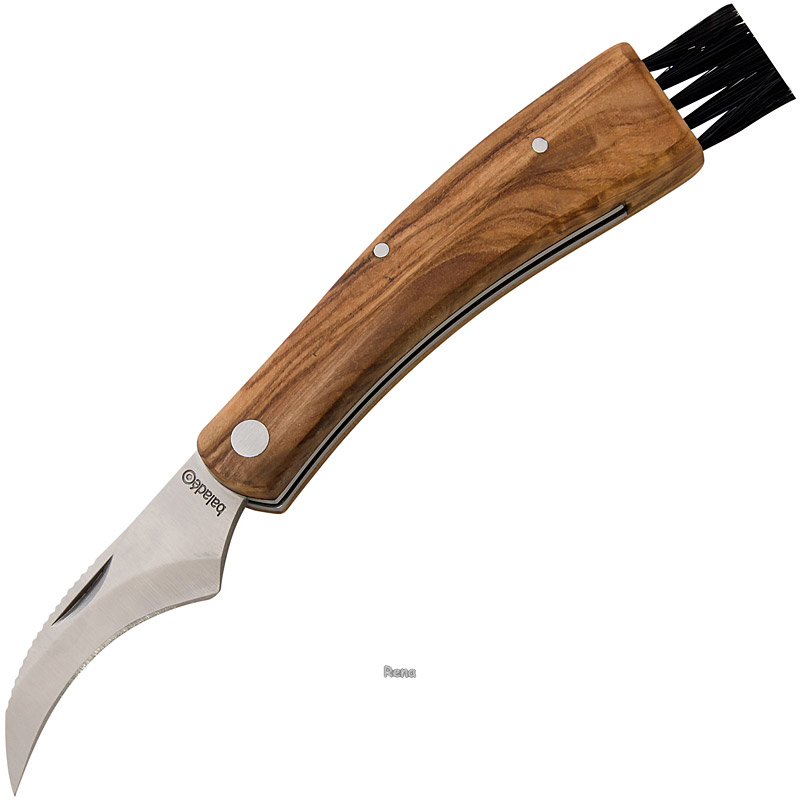 Houbařský nůž s dřevěnou střenkou a pouzdrem