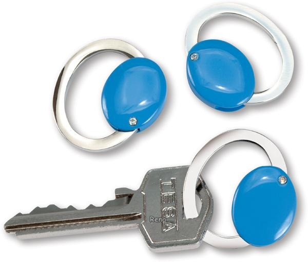Přívěsek na klíče s modrým oválem (místo pro tisk)