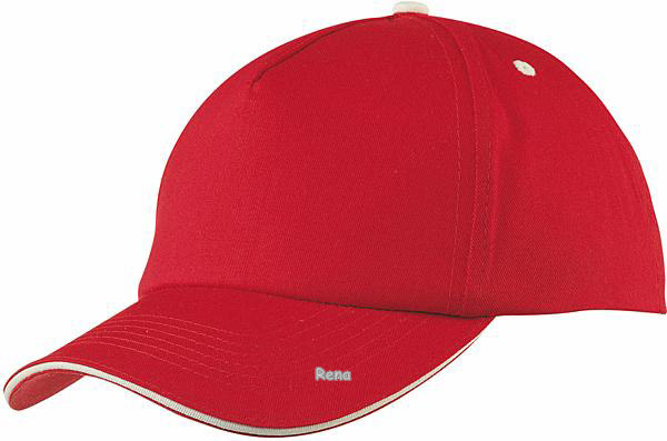 Červená čepice s nízkým profilem, sendvičový kšilt