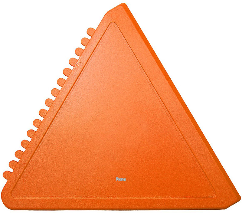 Oranžová trojúhelníková škrabka
