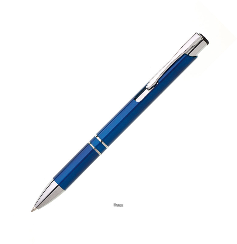 Modré plastové kuličkové pero JOLA, modrá náplň