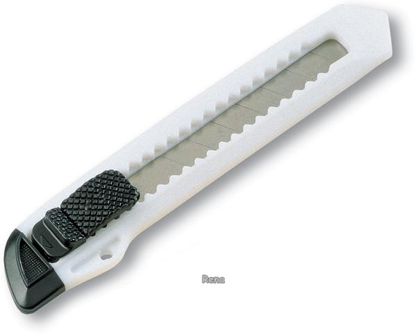 Široký bílý řezací nůž s odlamovací čepelí