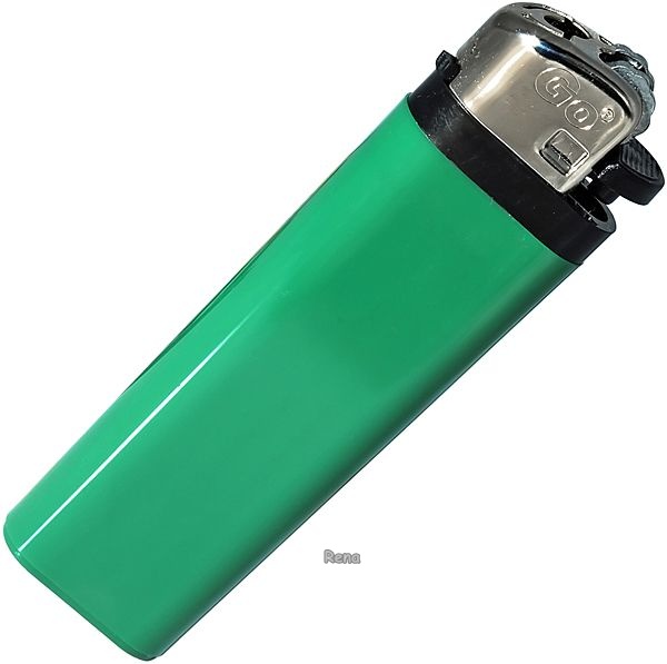 Zelený jednorázový kamínkový zapalovač