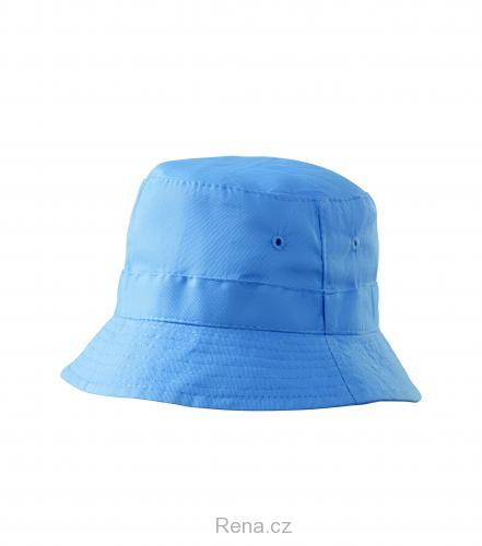 Světle modrý dětský bavlněný plážový klobouk classic