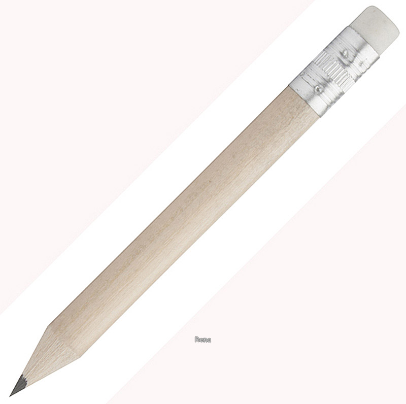 Mini tužka ořezaná s gumou