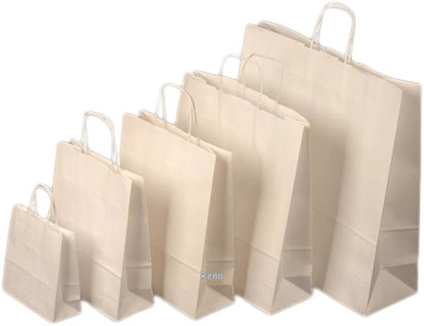 Papírová taška 32x13x42,5 cm, kroucená šňůra, bílá