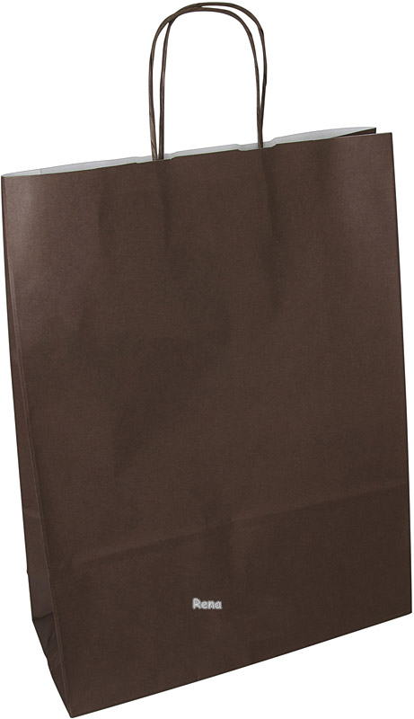 Papírová taška hnědá, 18x8x20 cm, kroucená šňůra