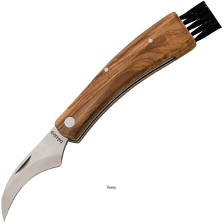 Houbařský nůž s dřevěnou střenkou a pouzdrem, 1ks