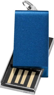 Modrý malý hliníkový USB flash disk 4GB, balení 100ks, vlastní potisk
