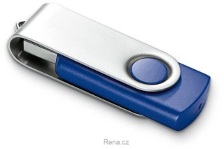 Twister Techmate modro-stříbrný USB disk 4GB, balení 100ks, vlastní potisk