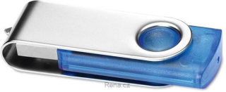 Twister Transtech 2.0 modro-stříbrný USB disk 4GB, balení 100ks, vlastní potisk