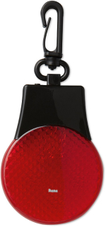 Bezpečnostní 3x LED odrazka s karabinou, červená, 100ks