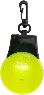 Bezpečnostní 3x LED odrazka s karabinou, žlutá, 100 ks