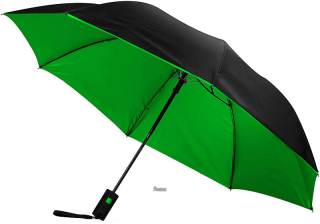 Černo-zelený automatický deštník 21"