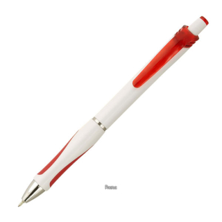 Kuličkové pero MICRO s mikrohrotem bílo červené