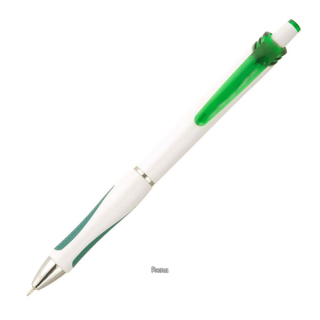 Kuličkové pero MICRO s mikrohrotem bílo zelené