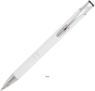 Kovové bílé kuličkové pero SUN
