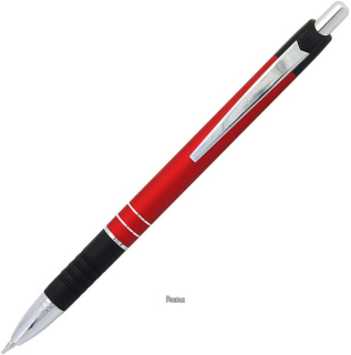 Hliníkové kuličkové pero EMA ALU červené