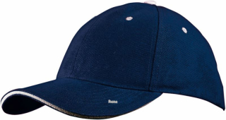 Modrá šestidílná keprová baseballová čepice