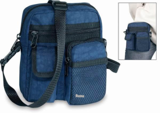Modrá cestovní taška/ledvinka