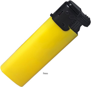 Žlutý plnitelný piezo zapalovač s turboplamenem