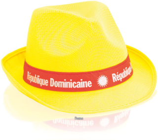 Žlutý textilní unisex klobouk