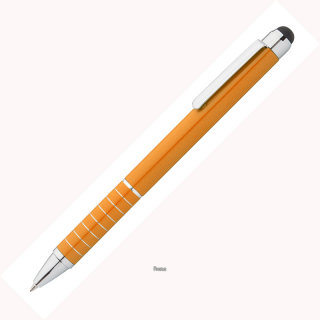 Oranžové aluminiové pero se stylusem